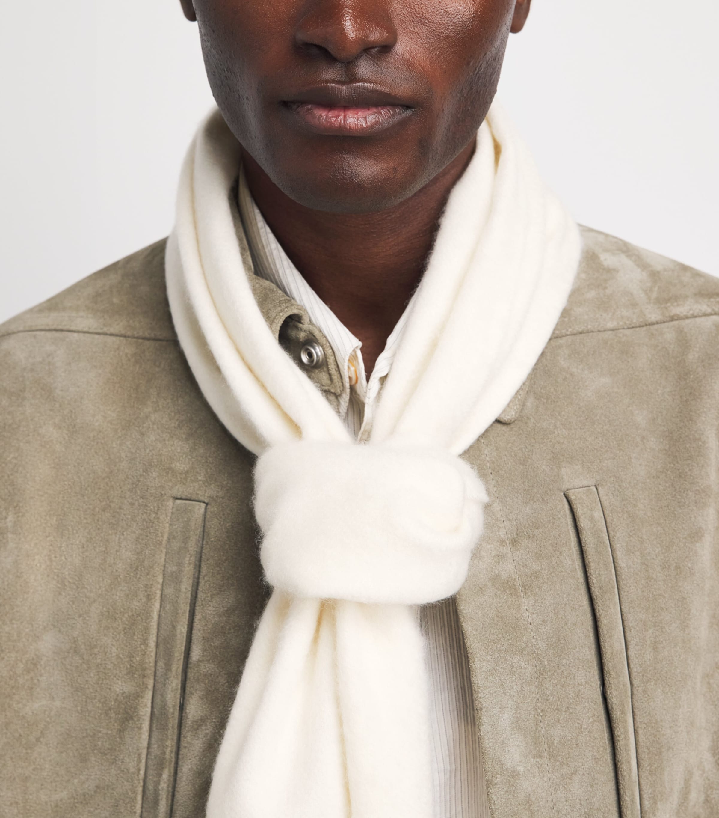Johnstons Of Elgin Natural Cashmere Scarf White Image 2