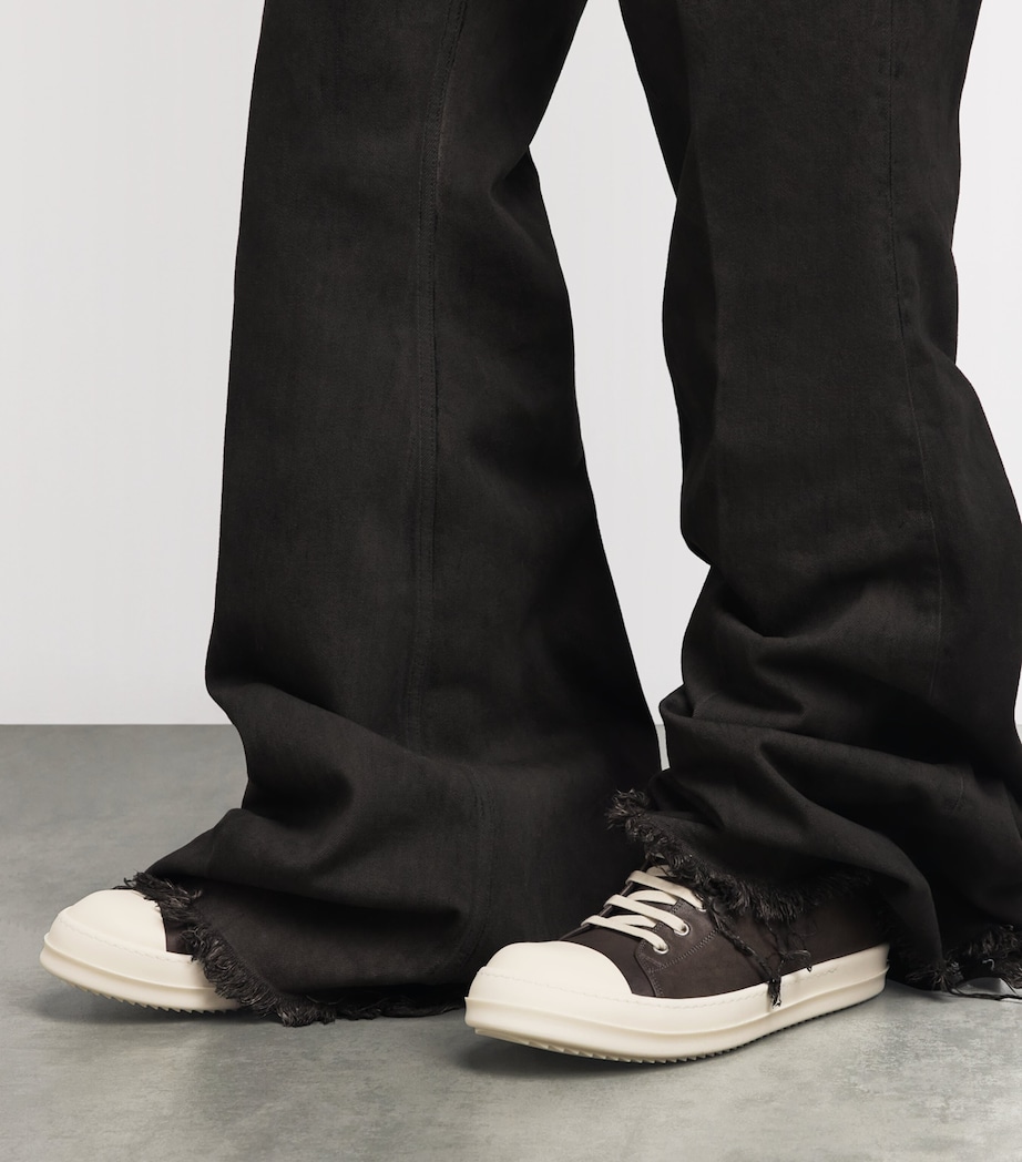 Rick Owens Leather Classic Low-Top Sneakers Whd Blk/mlk/mlk Image 4