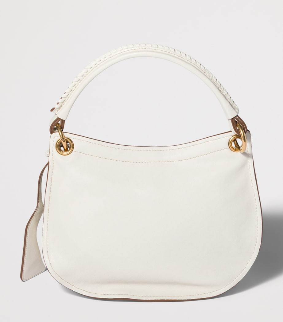 Miu Miu Small Leather Rendez-Vous Shoulder Bag Neutral Image 4