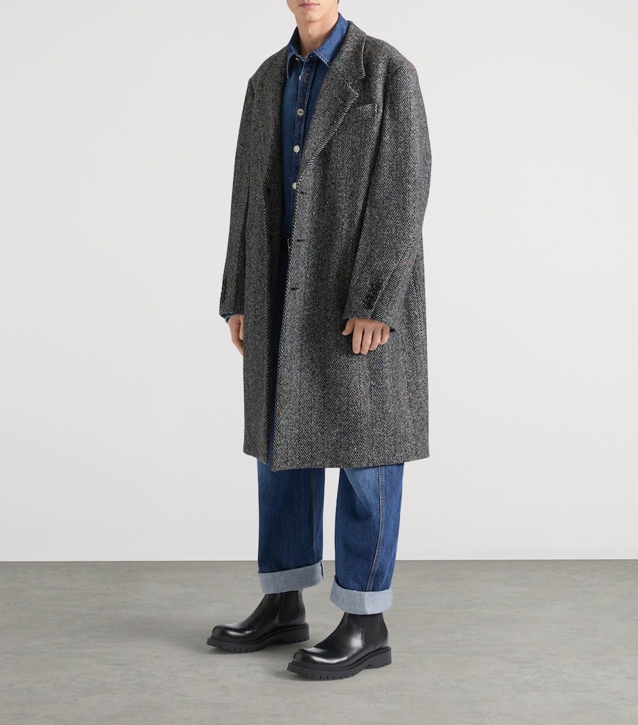 Cotton Couture Seam Coat BLACK/WHITE Image 3