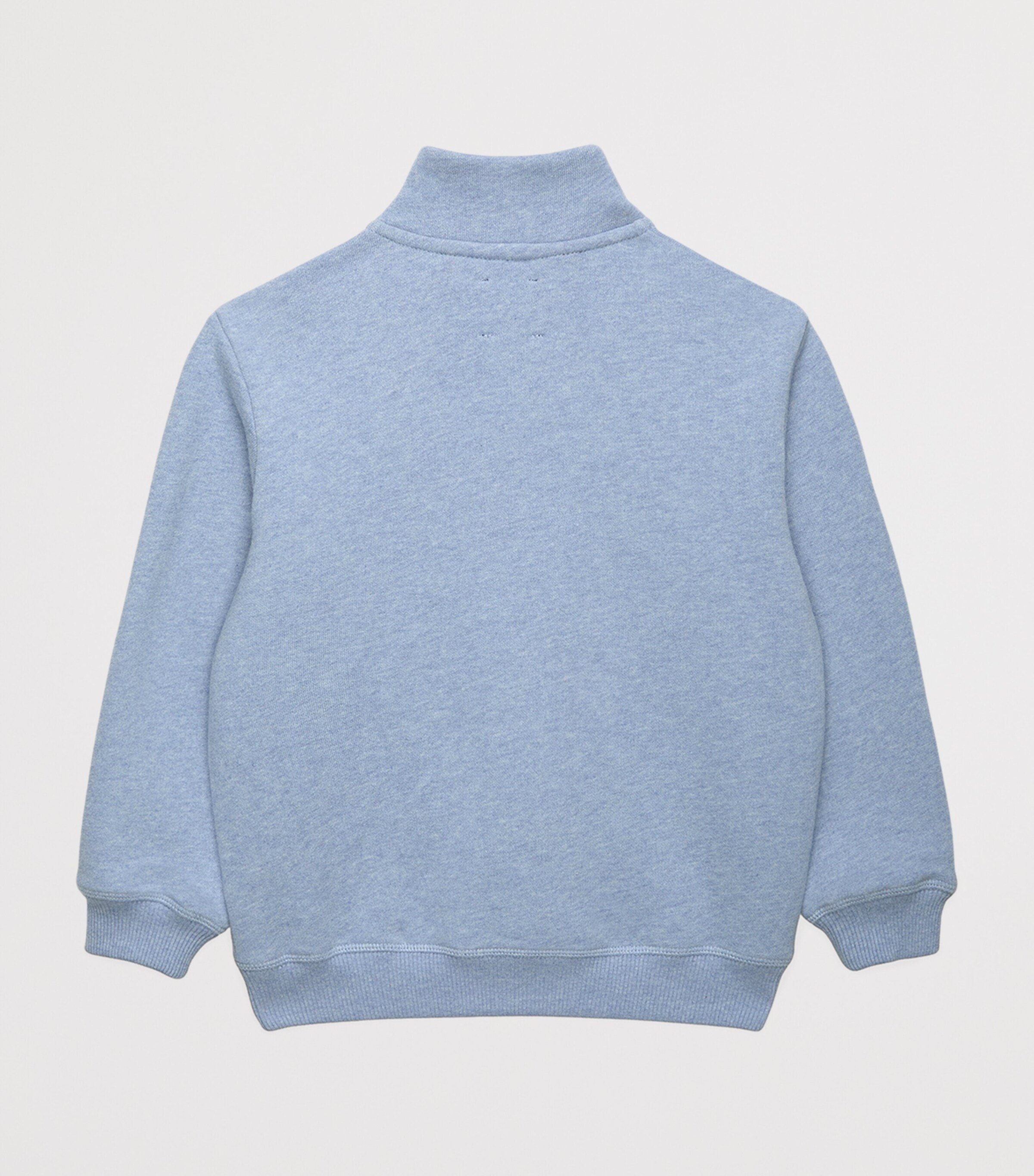 Trotters Cotton Guardsman Half-Zip Sweatshirt (2-5 Years) Pale Blue Image 2