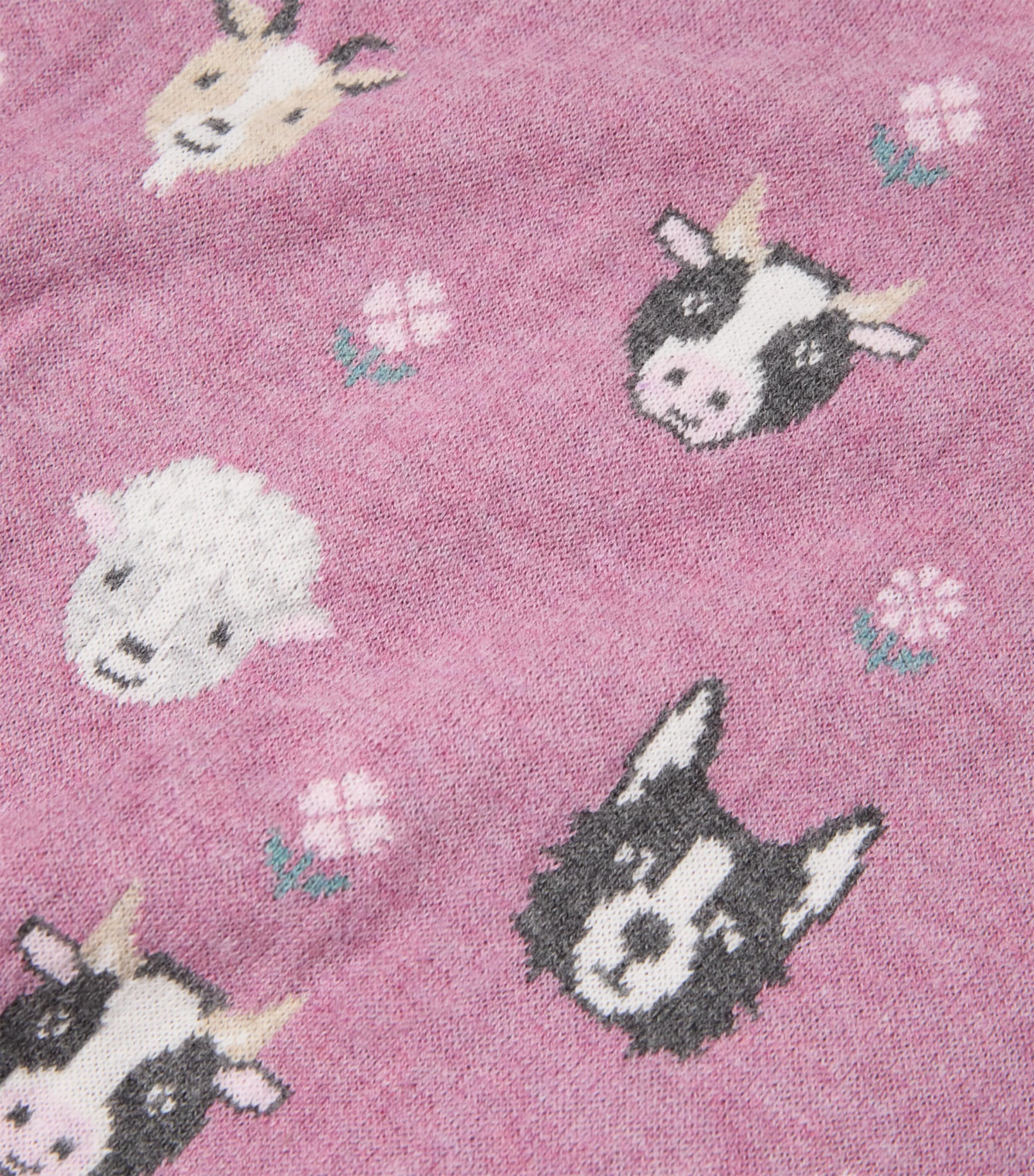 Organic Cotton-Wool Sweater (0-18 Months) LAVENDER FARM FRIEND Image 3