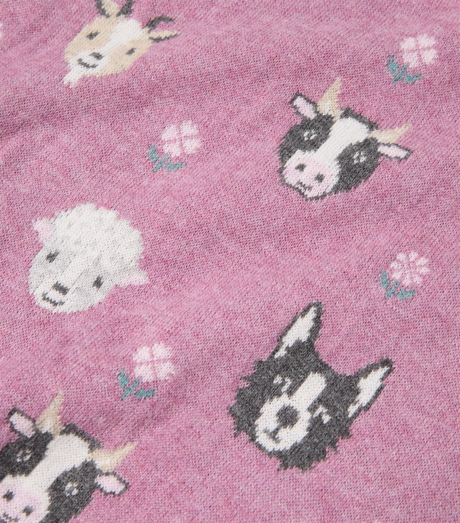 Organic Cotton-Wool Sweater (0-18 Months) LAVENDER FARM FRIEND Image 3