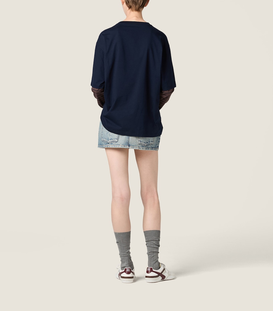 Cotton Long-Sleeve T-Shirt F057W Image 6