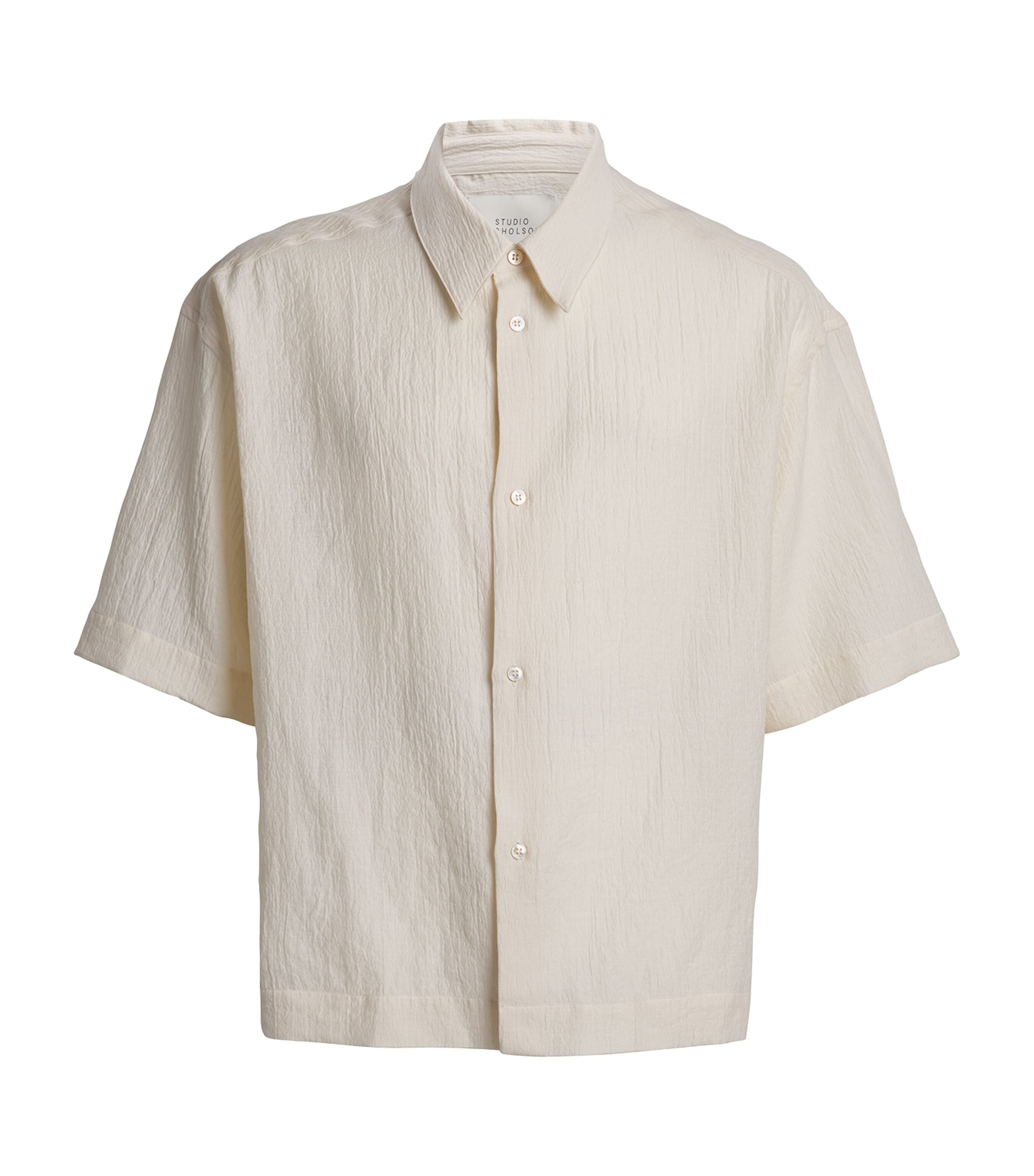 Studio Nicholson Cotton-blend Textured Sanko Shirt In Neutral