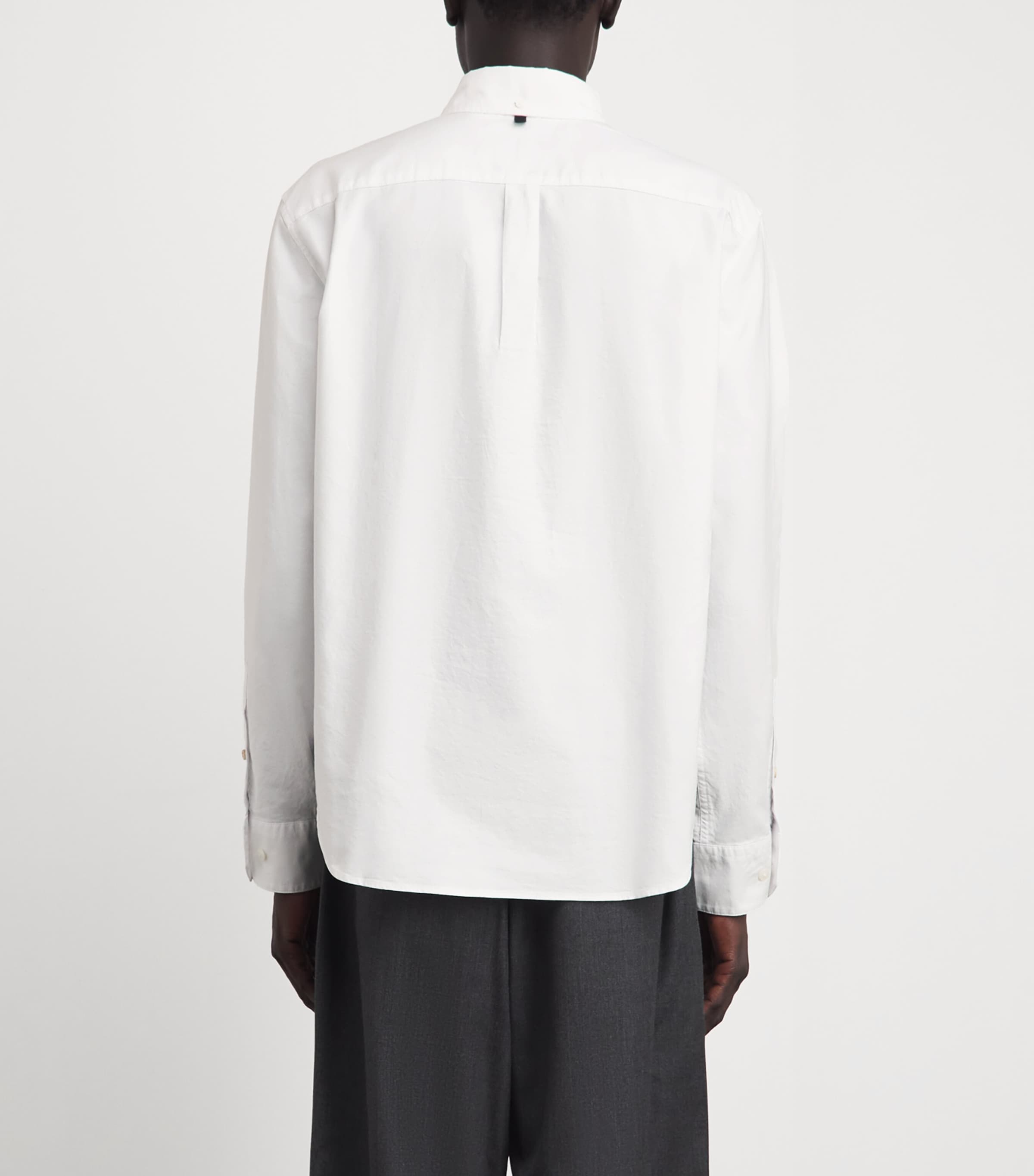 Rag & Bone Mens Cotton Avery Long-Sleeve Shirt Ltblustrip Image 5