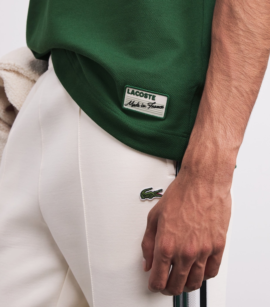 Cotton Stripe-Collar Polo Shirt GREEN Image 6