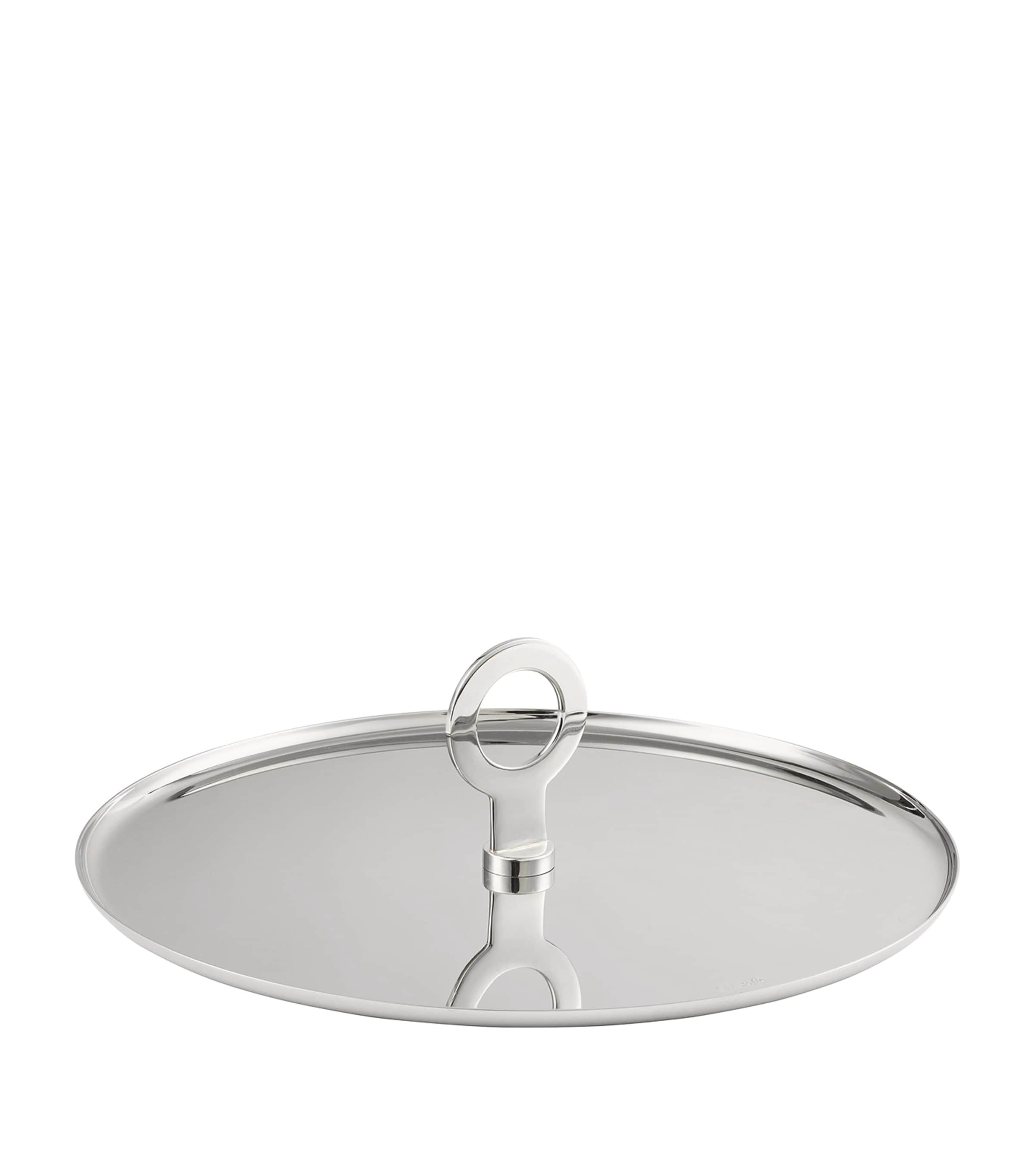 Christofle Stainless Steel OH de Christofle Cocktail Plate (27cm) | Dining | Serveware | Serving Plates | Barware | Cocktail Shakers & Accessories | Designers | Christofle