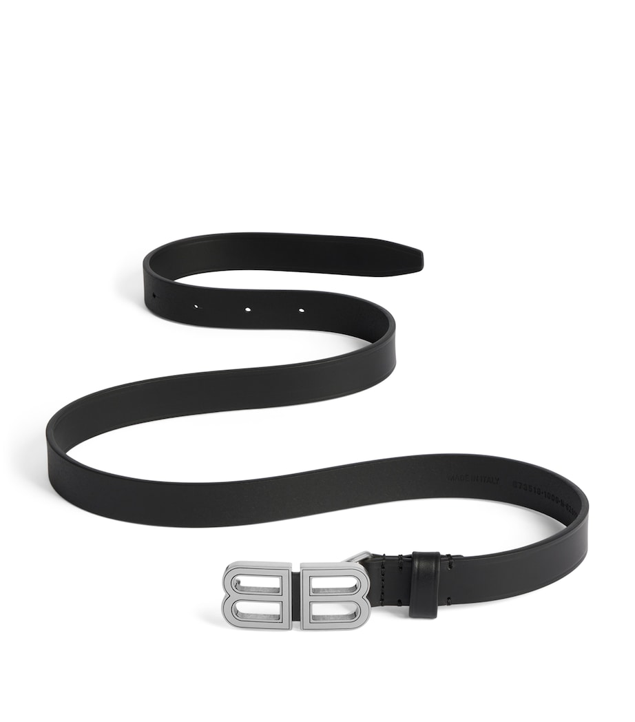 Balenciaga Leather Logo Hourglass Belt Image 2