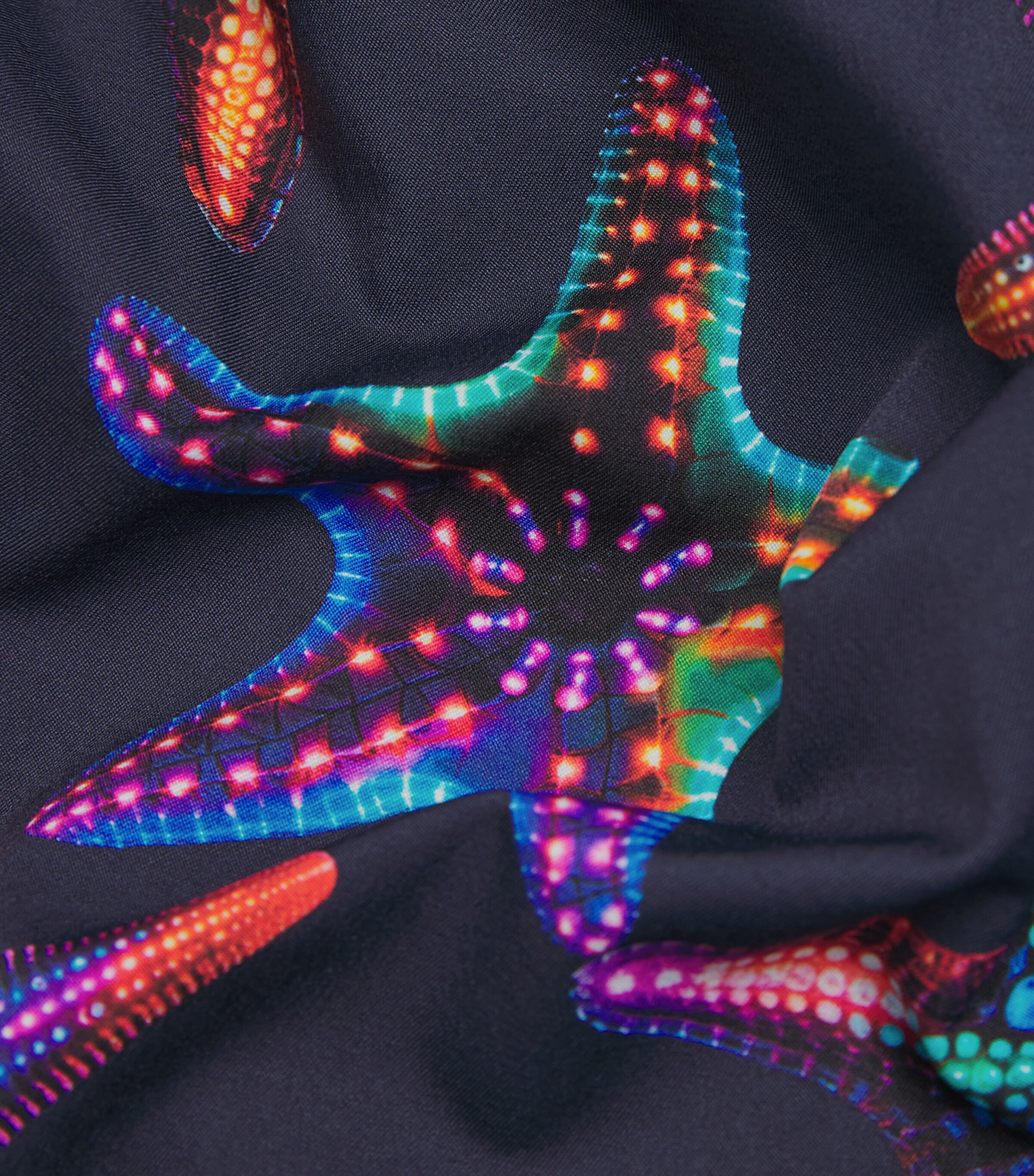 Disco Starfish Print Moorise Swim Shorts 390-NAVY Image 5
