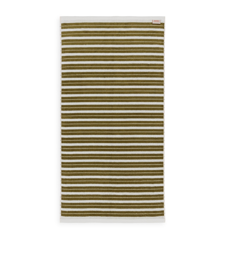 Organic Cotton Franklin Bath Towel (70cm x 140cm) CAPER / CHALK Image 3