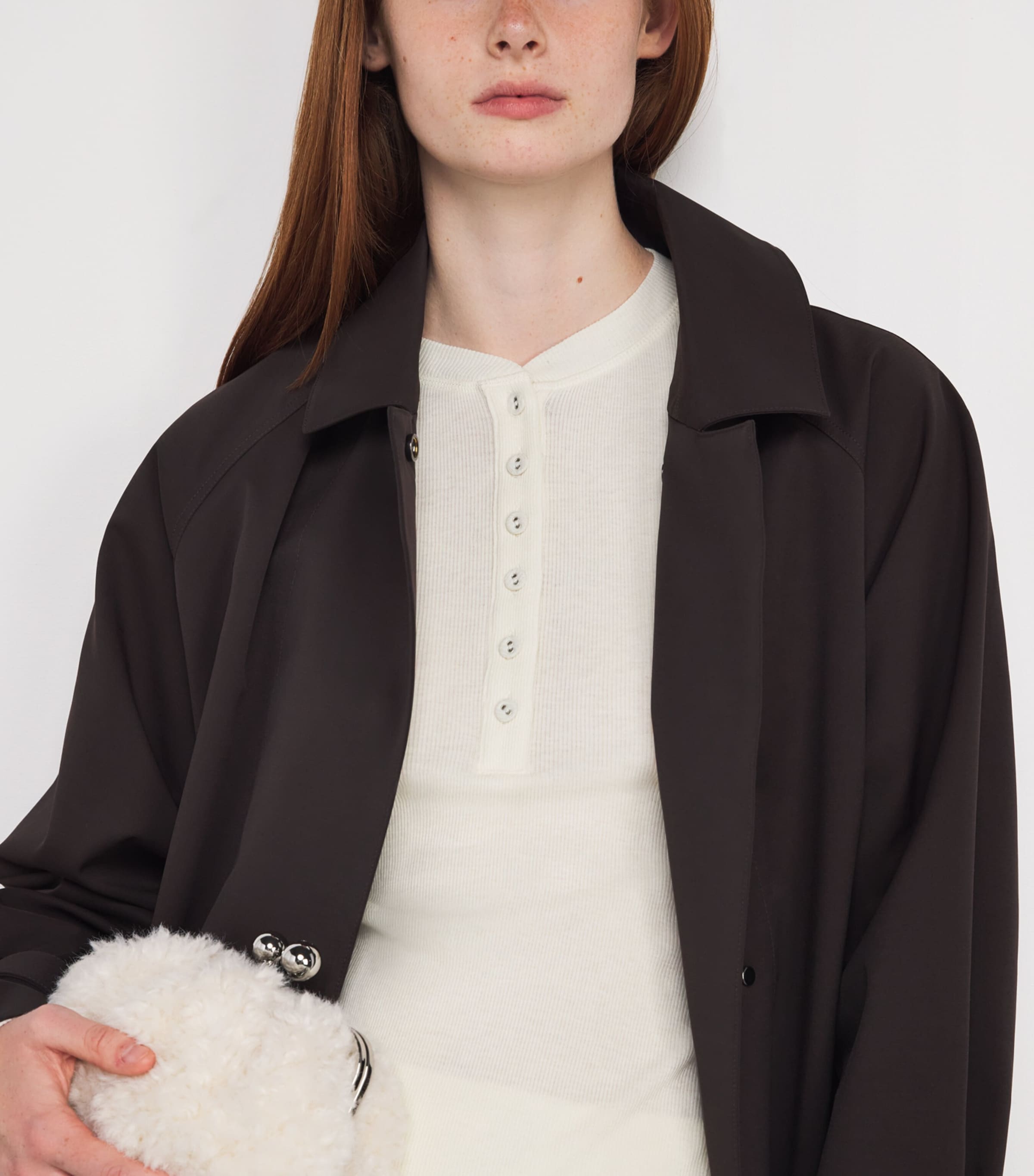 Long-Sleeve Henley Top WOOL WHITE Image 6