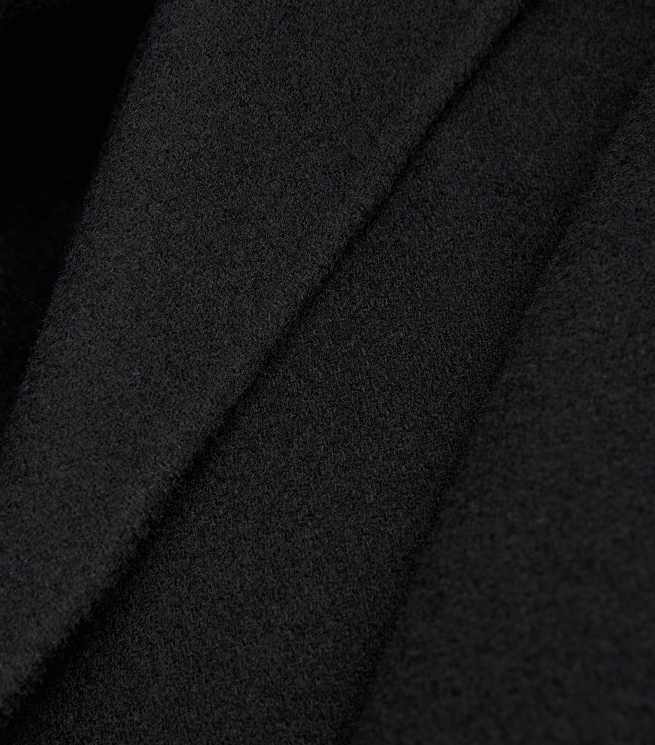 Wool-Blend Double-Faced Wrap Coat BLACK Image 5