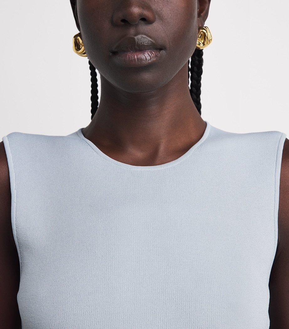 Theory Womens Knit-Satin Midi Dress Vfh Luna Image 5