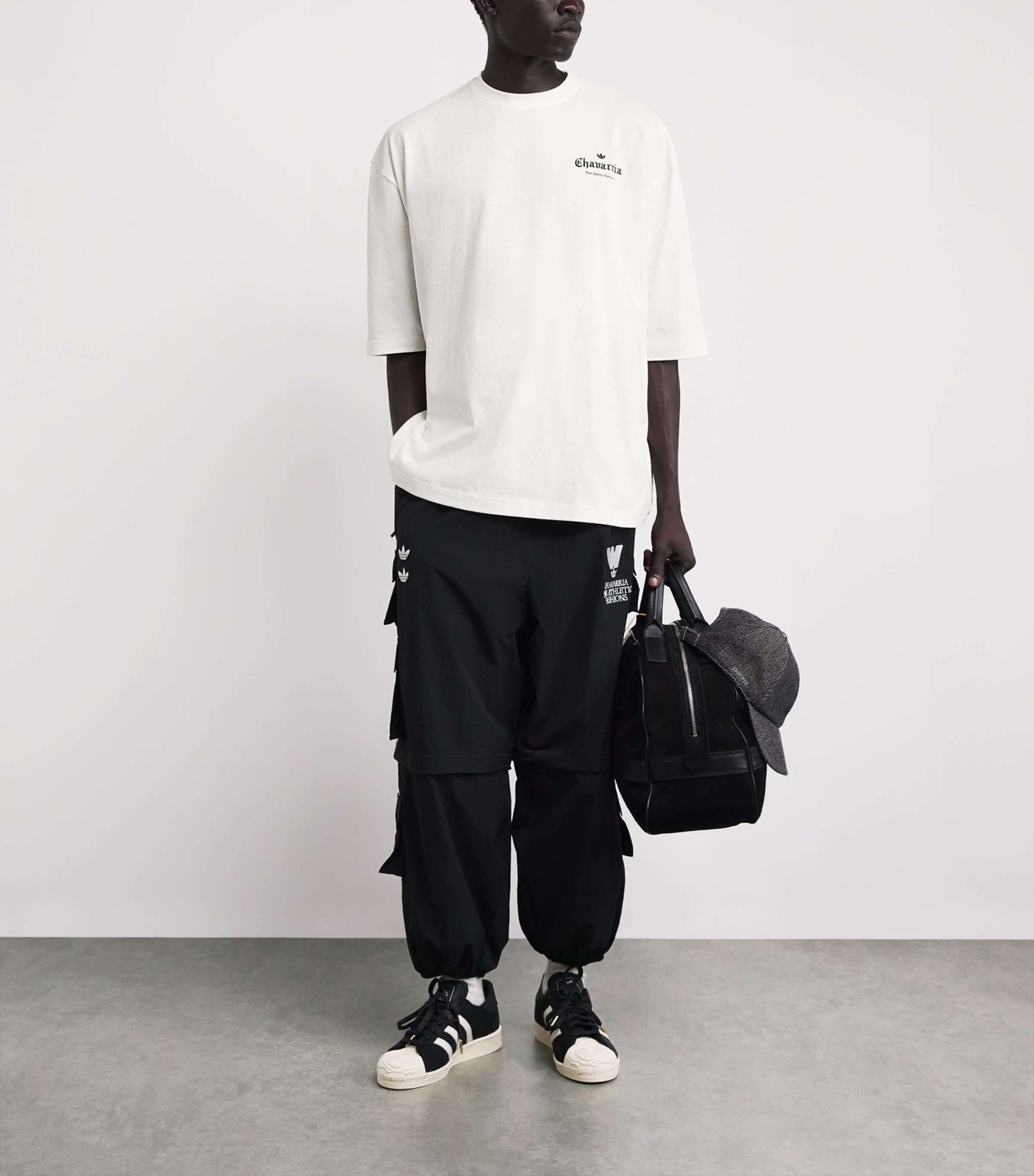 Willy Chavarria Mens x adidas Originals Cotton Logo T-Shirt Off White Image 2