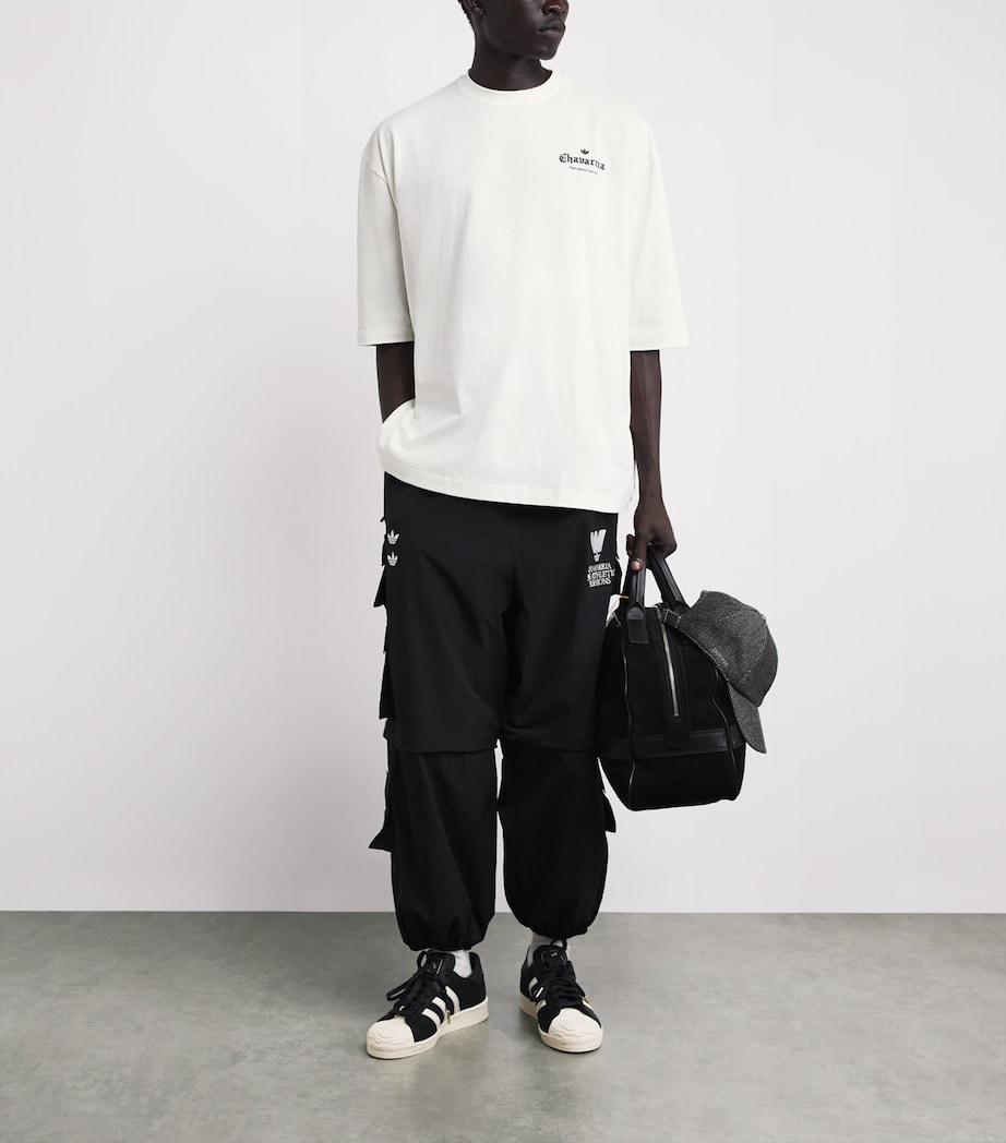 Willy Chavarria Mens x adidas Originals Cotton Logo T-Shirt Off White Image 2