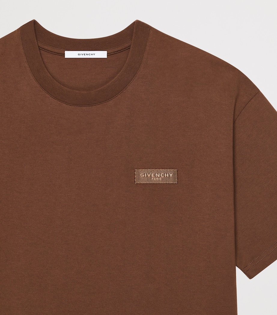 Givenchy Mens Cotton Logo-Tab T-Shirt Image 4