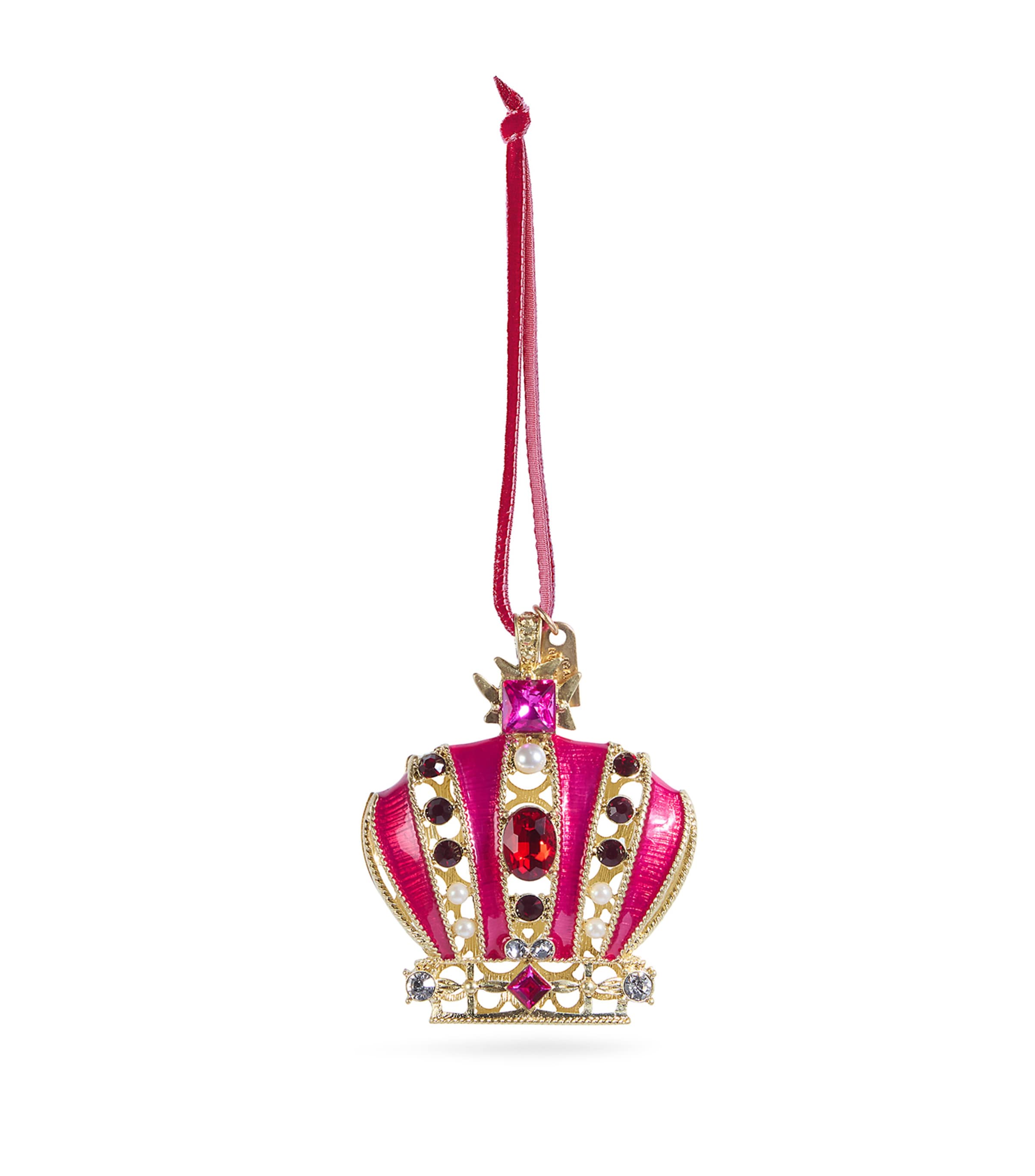 Joanna Buchanan Enamel Crown Tree Ornament In Pink