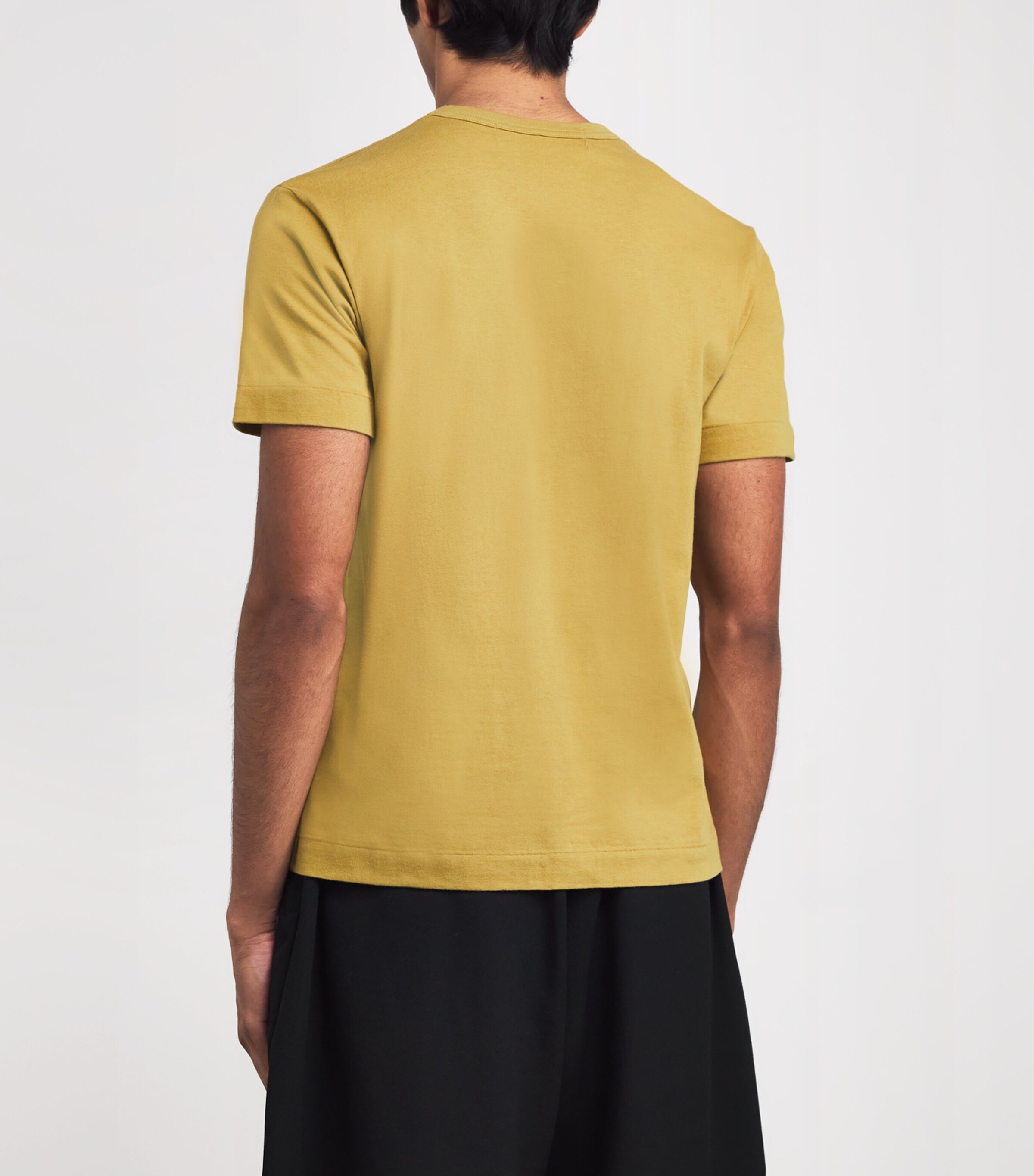 Comme Des Garçons Play Mens Mini Heart Logo T-Shirt Olive Image 4