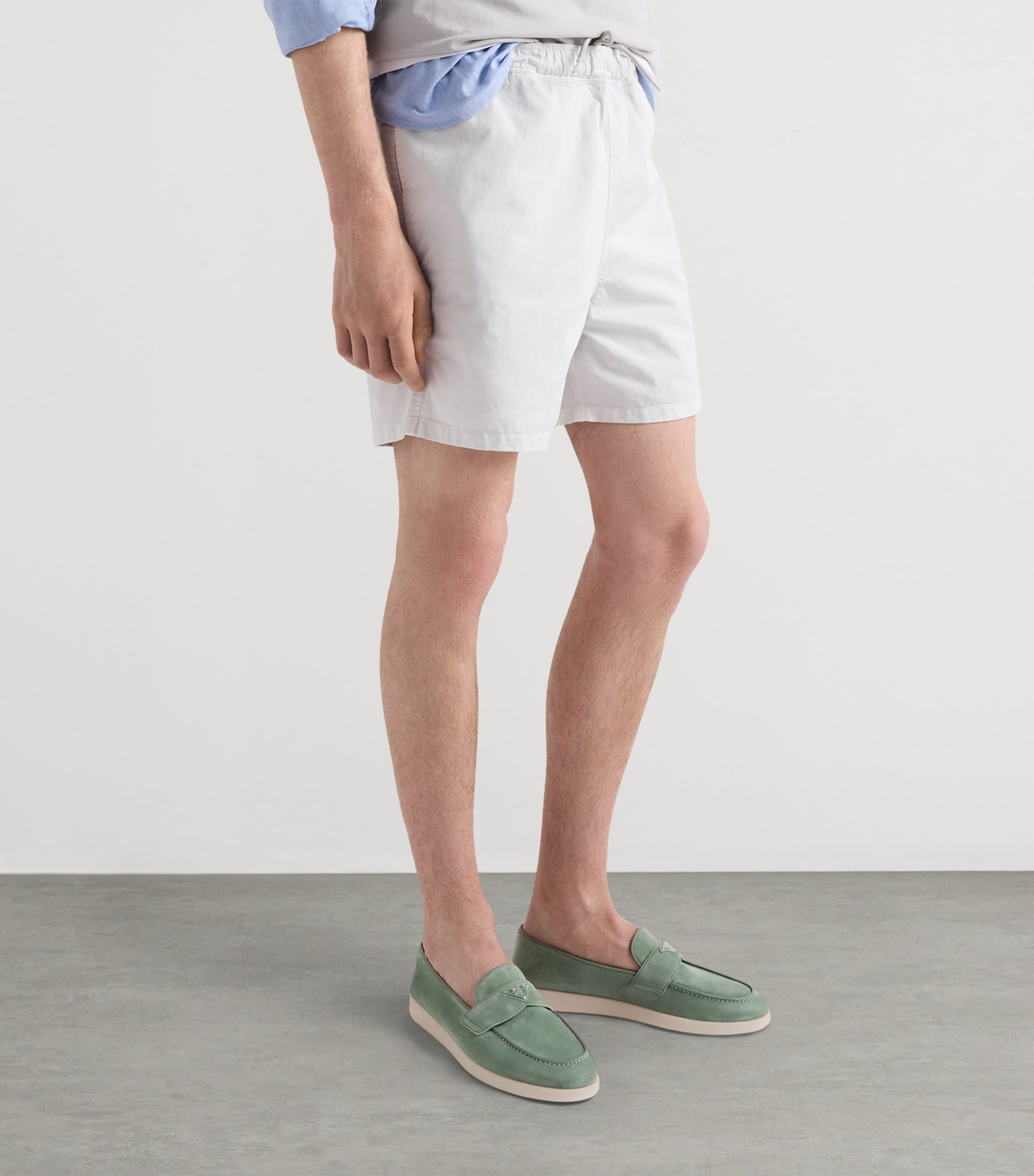 Prada Suede Loafers Green Image 2