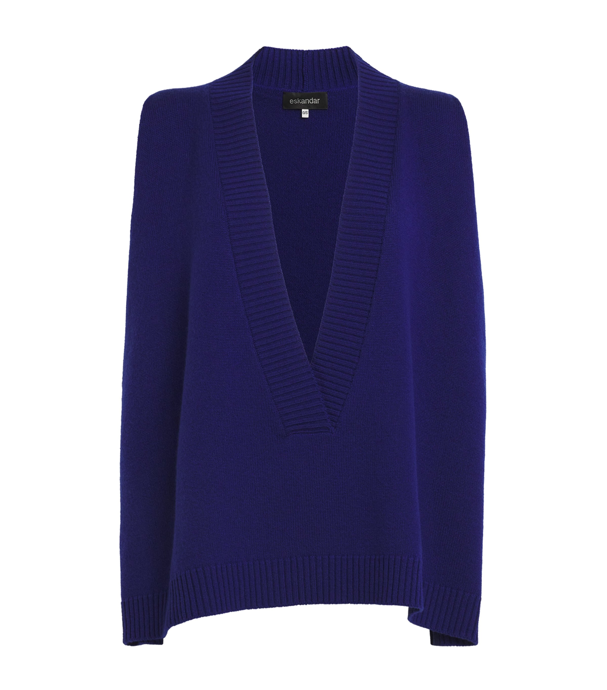 Shop Eskandar Cashmere V-neck Sweater Vest In Blue