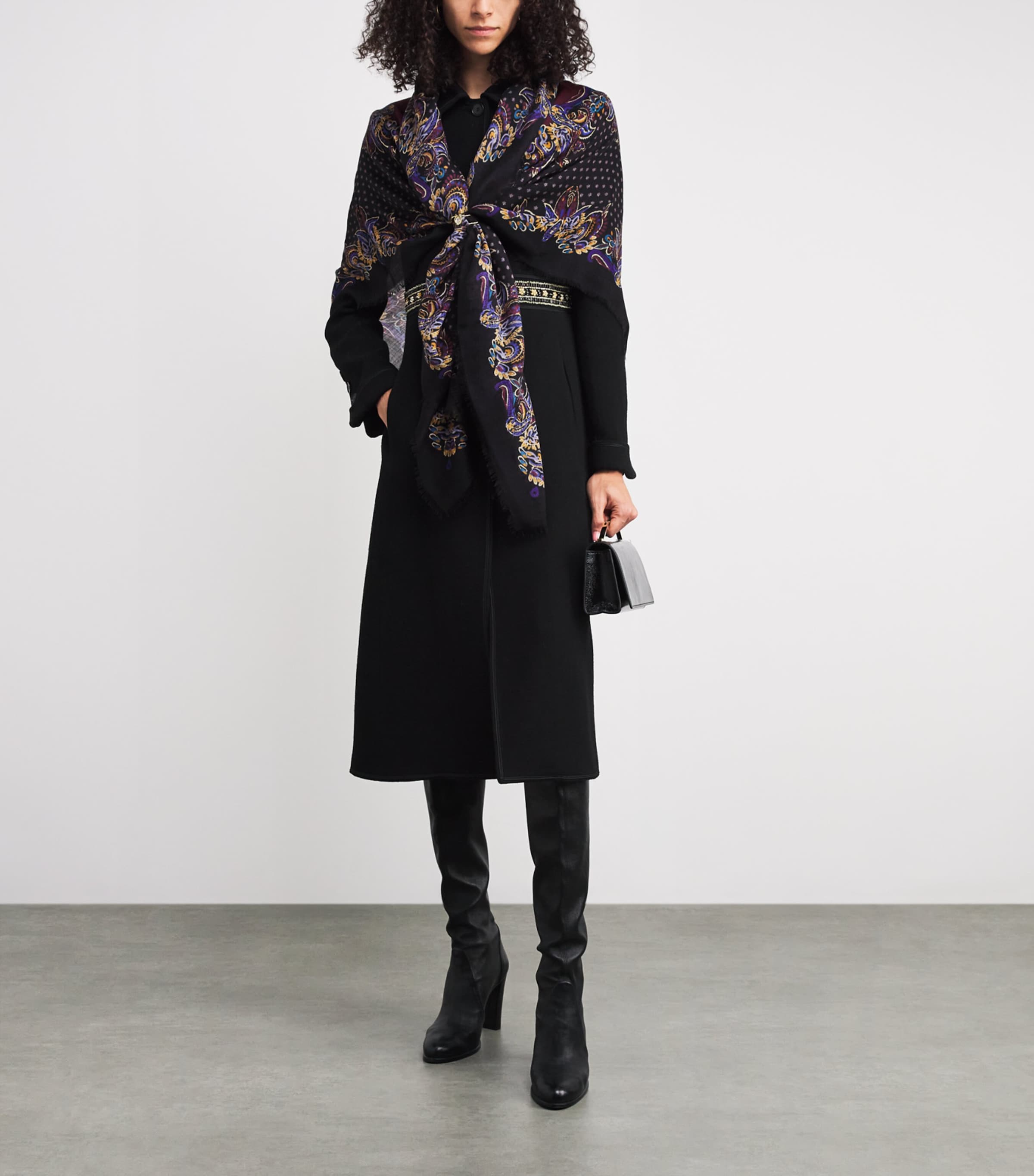 Cashmere Paisley Scarf X0810 Image 3