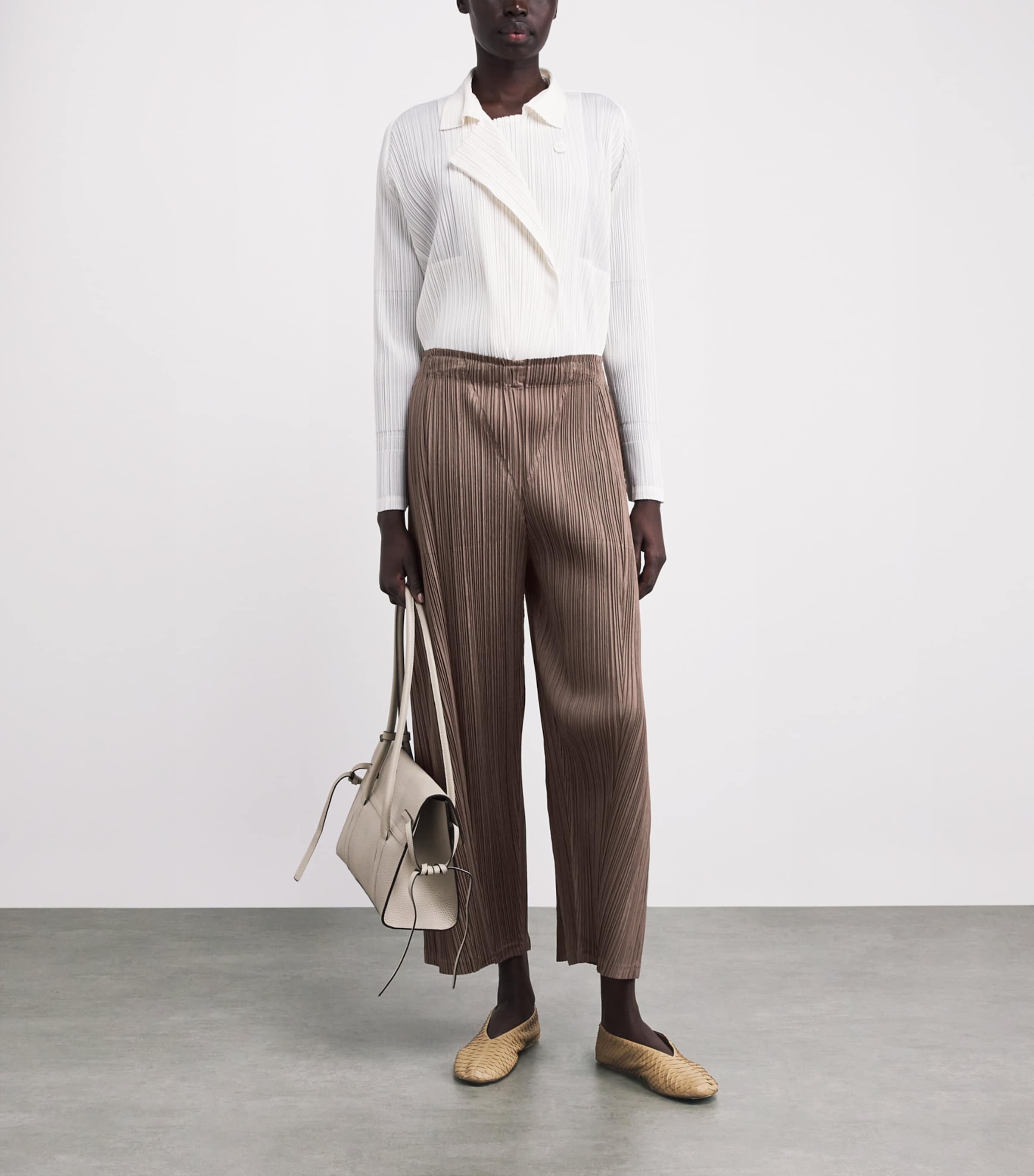 Pleats Please Issey Miyake Brown Thicker Bottoms 2 Trousers