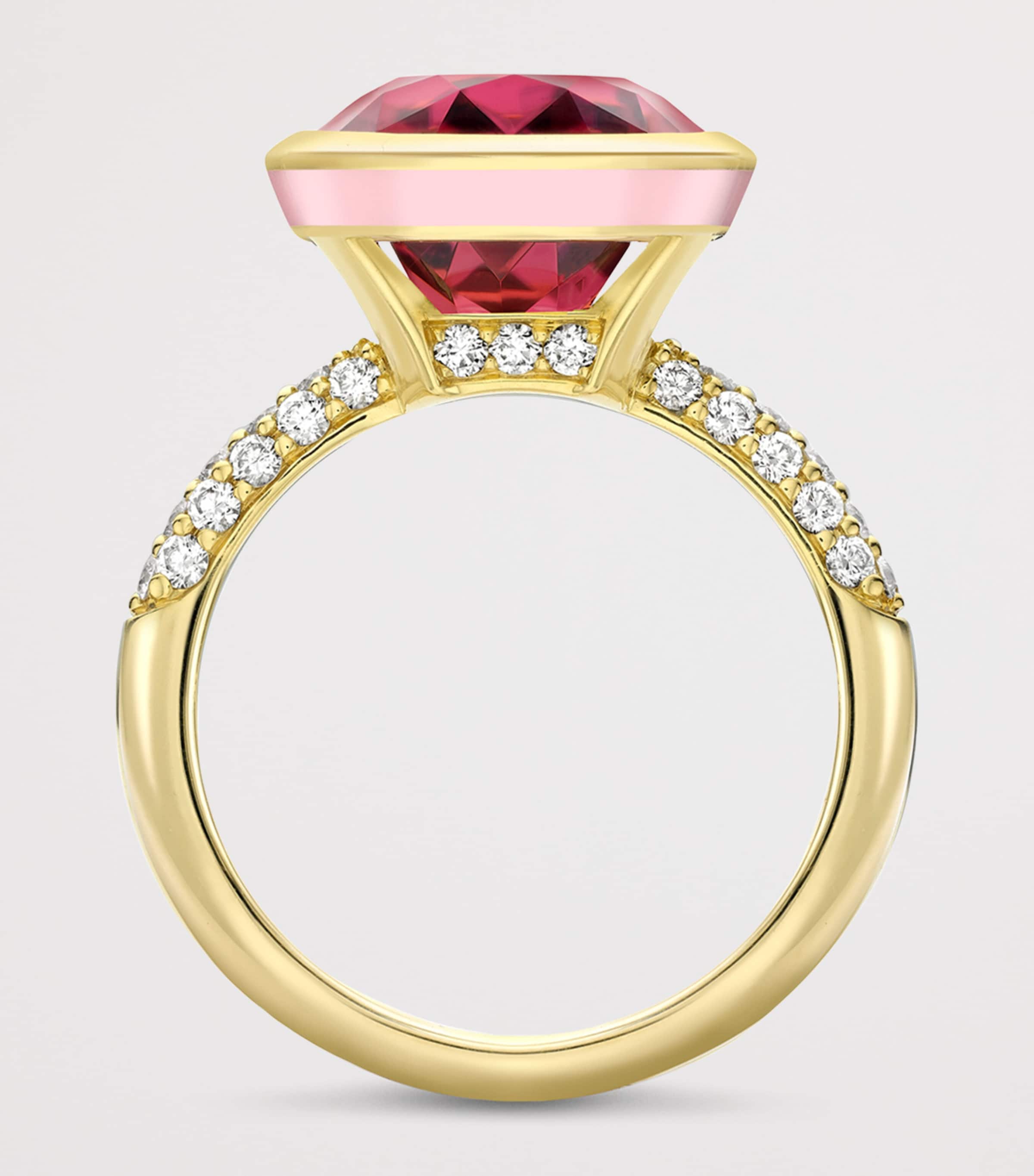 Boodles Yellow Gold, Diamond and Tourmaline Dolce Vita Oval  Ring Yellow Gold Image 3