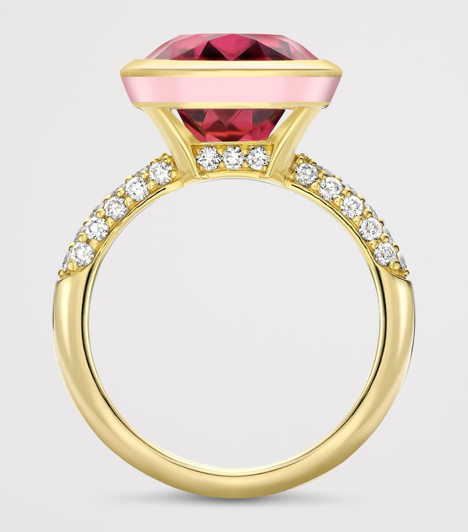 Boodles Yellow Gold, Diamond and Tourmaline Dolce Vita Oval Ring Yellow Gold Image 3