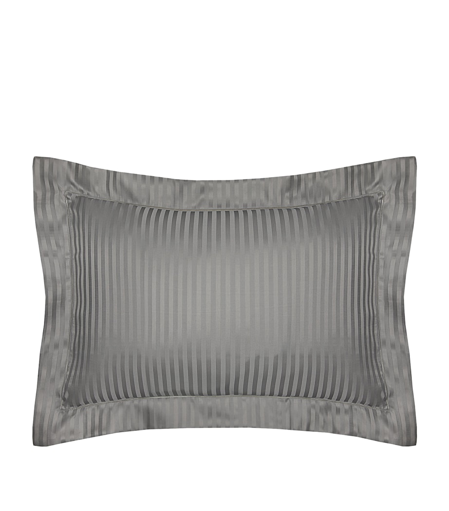 Raso Rigato Pillowcase (50cm x 90cm) CHARCOAL Image 1
