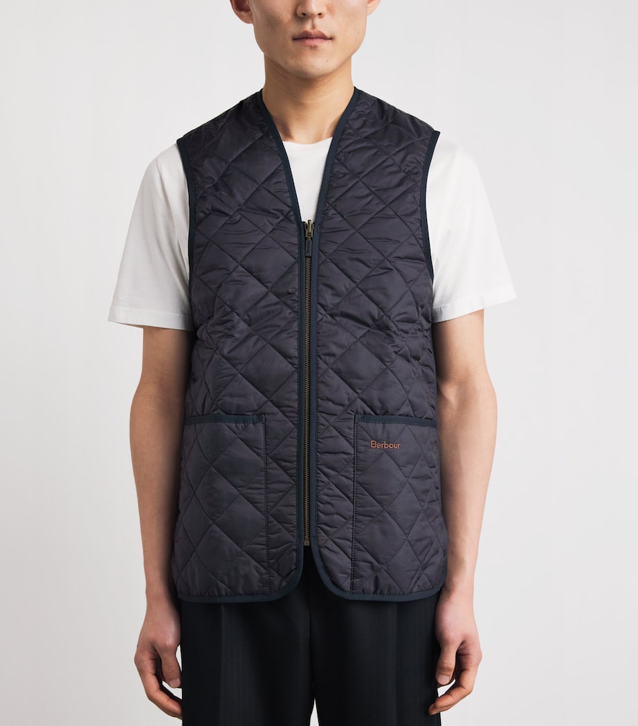Barbour Mens Quilted Zip-In Gilet Liner Navy Image 4