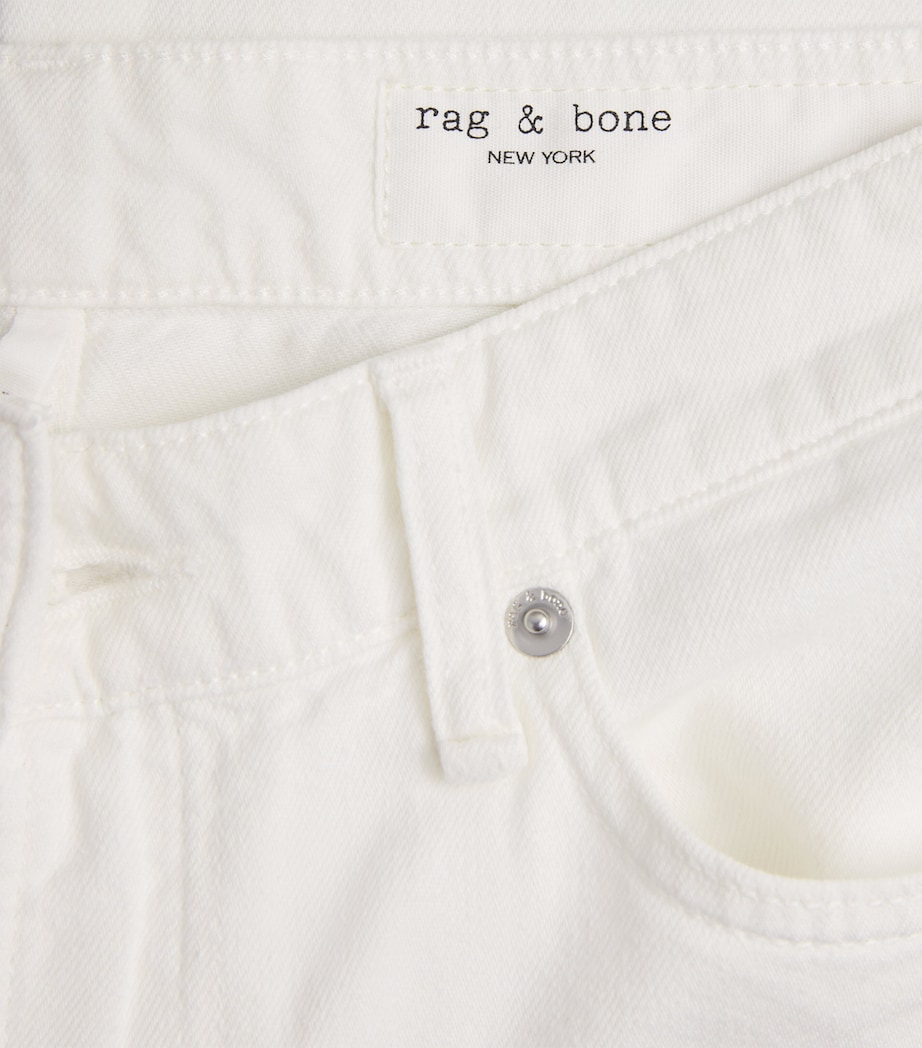 Rag & Bone Womens Featherweight Logan Mid-Rise Wide-Leg Jeans Opticwht Image 6