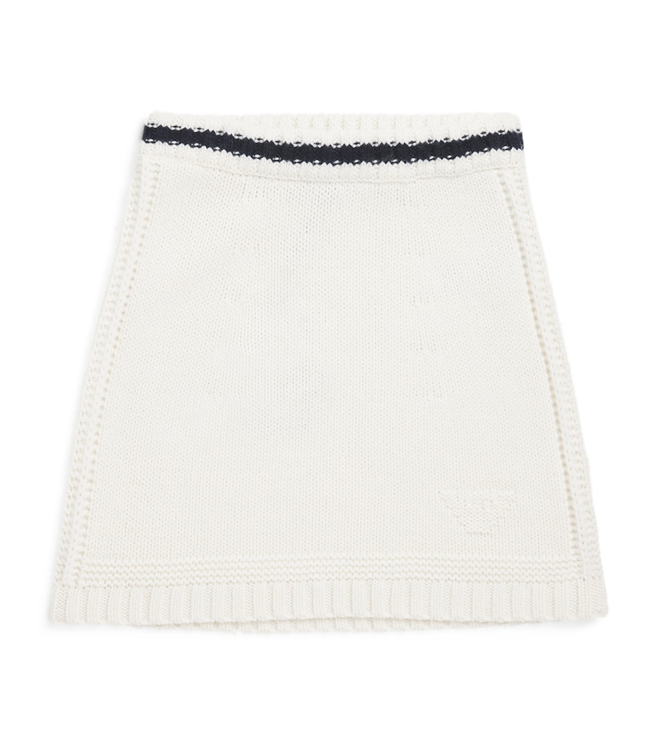 Virgin Wool-Blend Skirt (4-14 Years) M0019OFF WHITE/NAVY Image 1