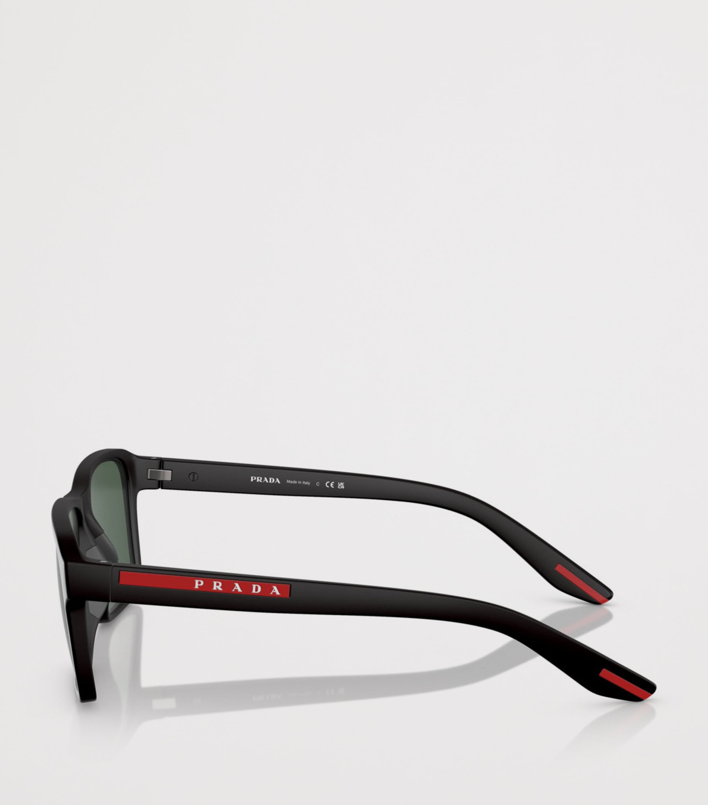 Prada Linea Rossa Rectangle Sunglasses Black Image 3