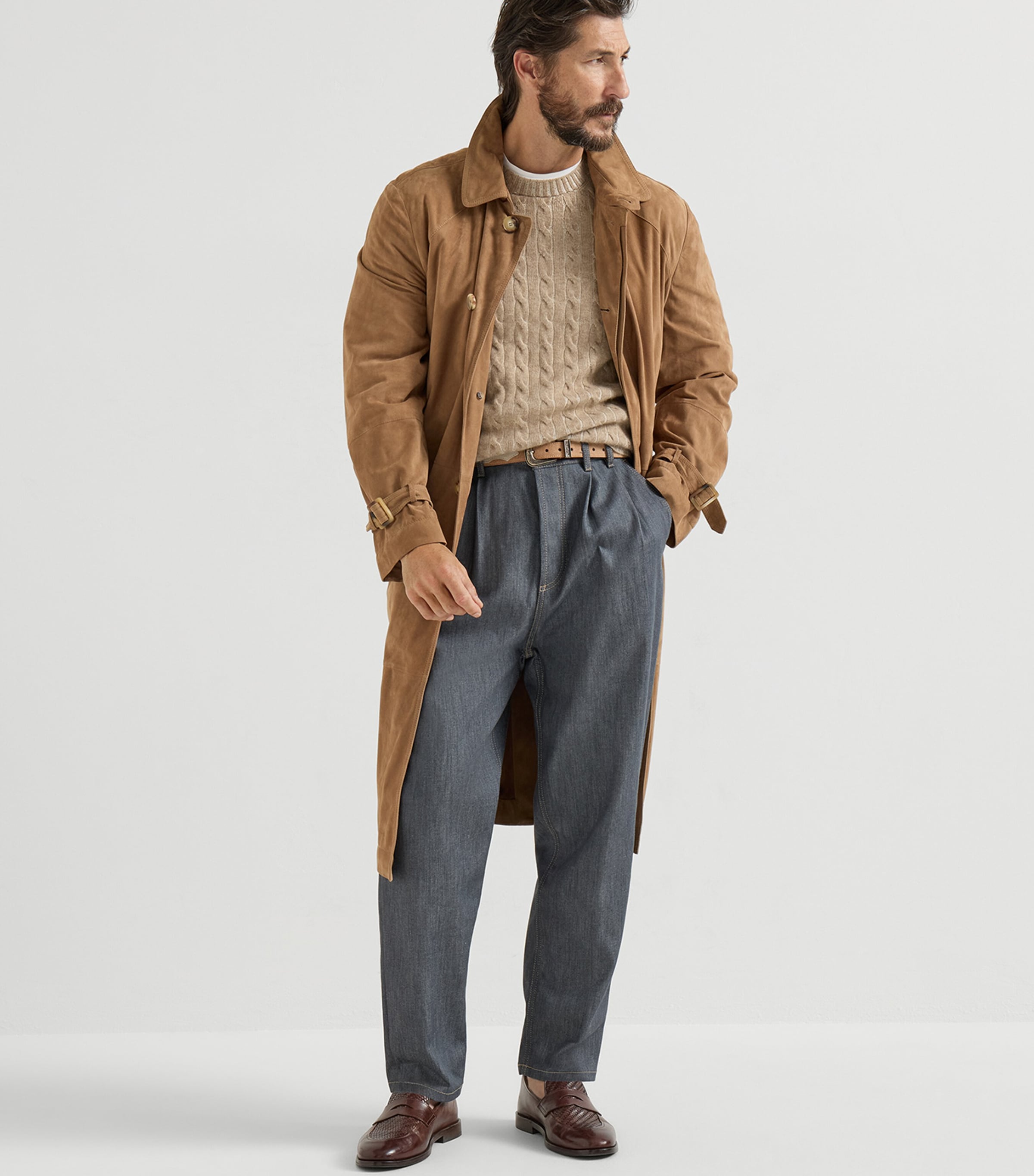 Brunello Cucinelli Mens Cashmere Cable-Knit Sweater Image 4