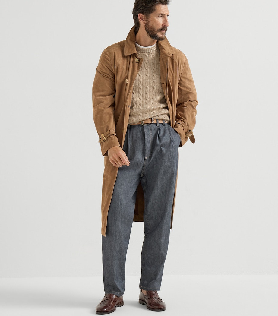 Brunello Cucinelli Mens Cashmere Cable-Knit Sweater Image 4