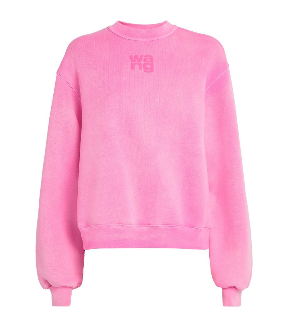 Cotton-Blend Logo Sweatshirt 936C WASHED LOTUS Image 1