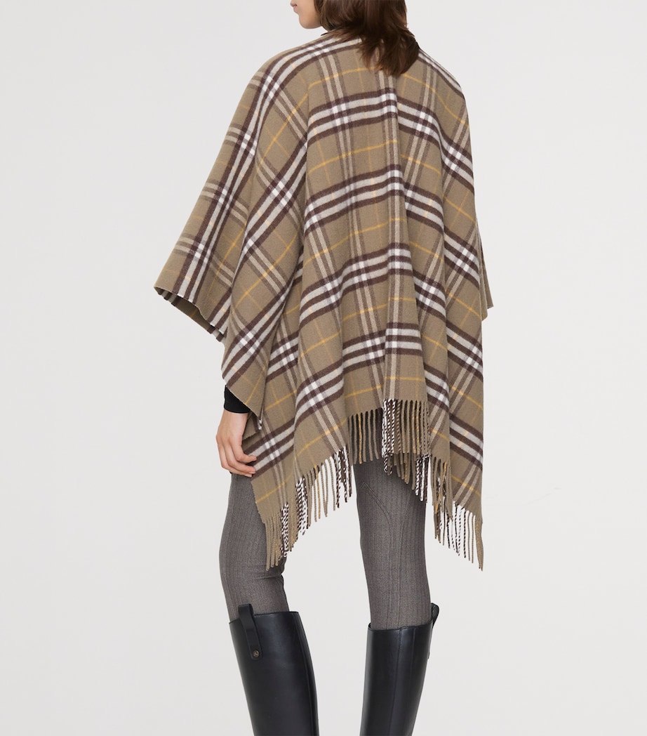 Wool-Cashmere Check Cape VOLE Image 3
