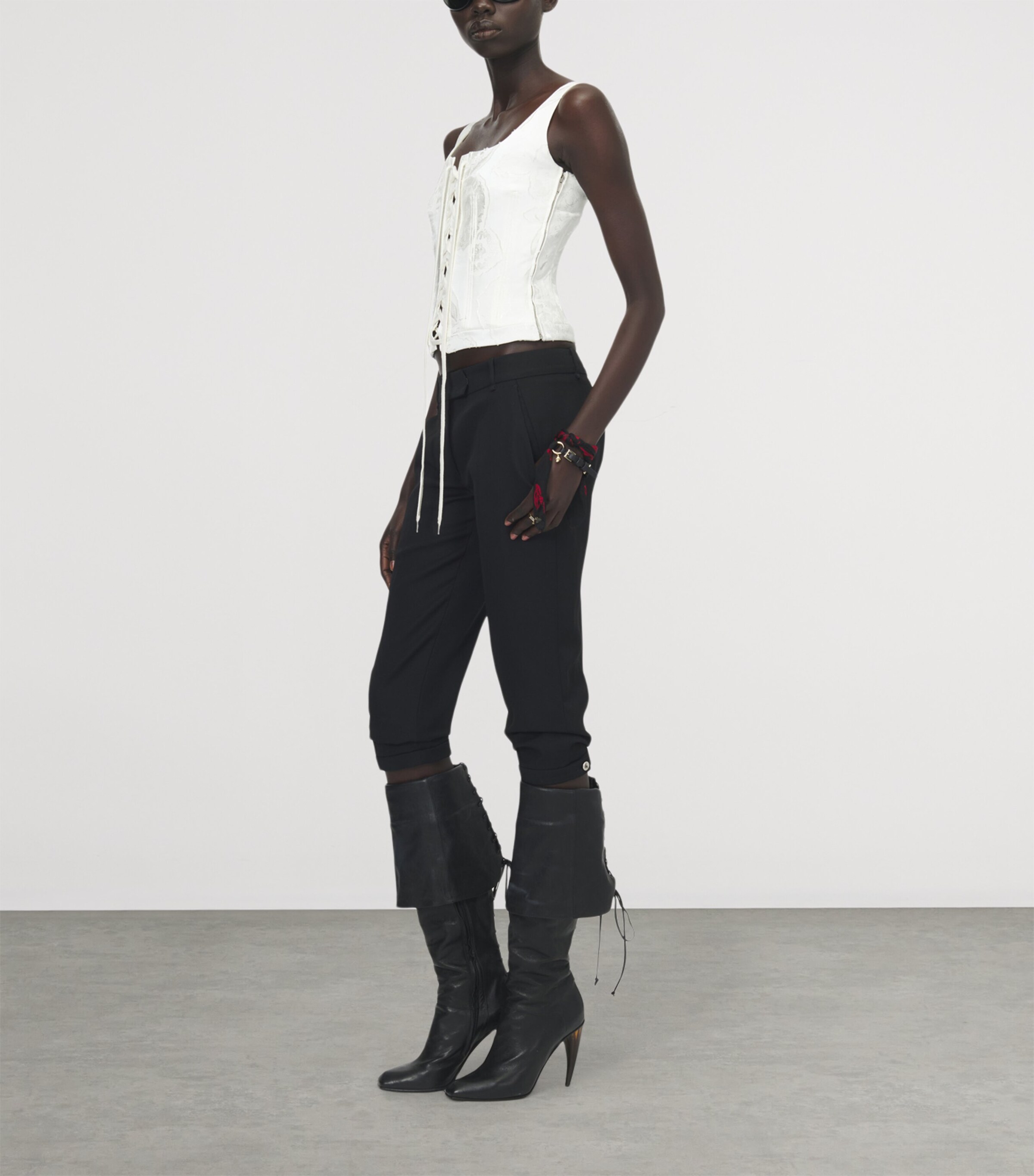 McQueen Womens Fil Coupé Floral Corset Top Image 9