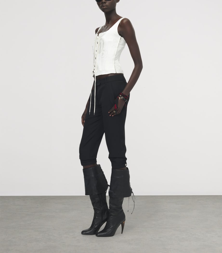 McQueen Womens Fil Coupé Floral Corset Top Image 9
