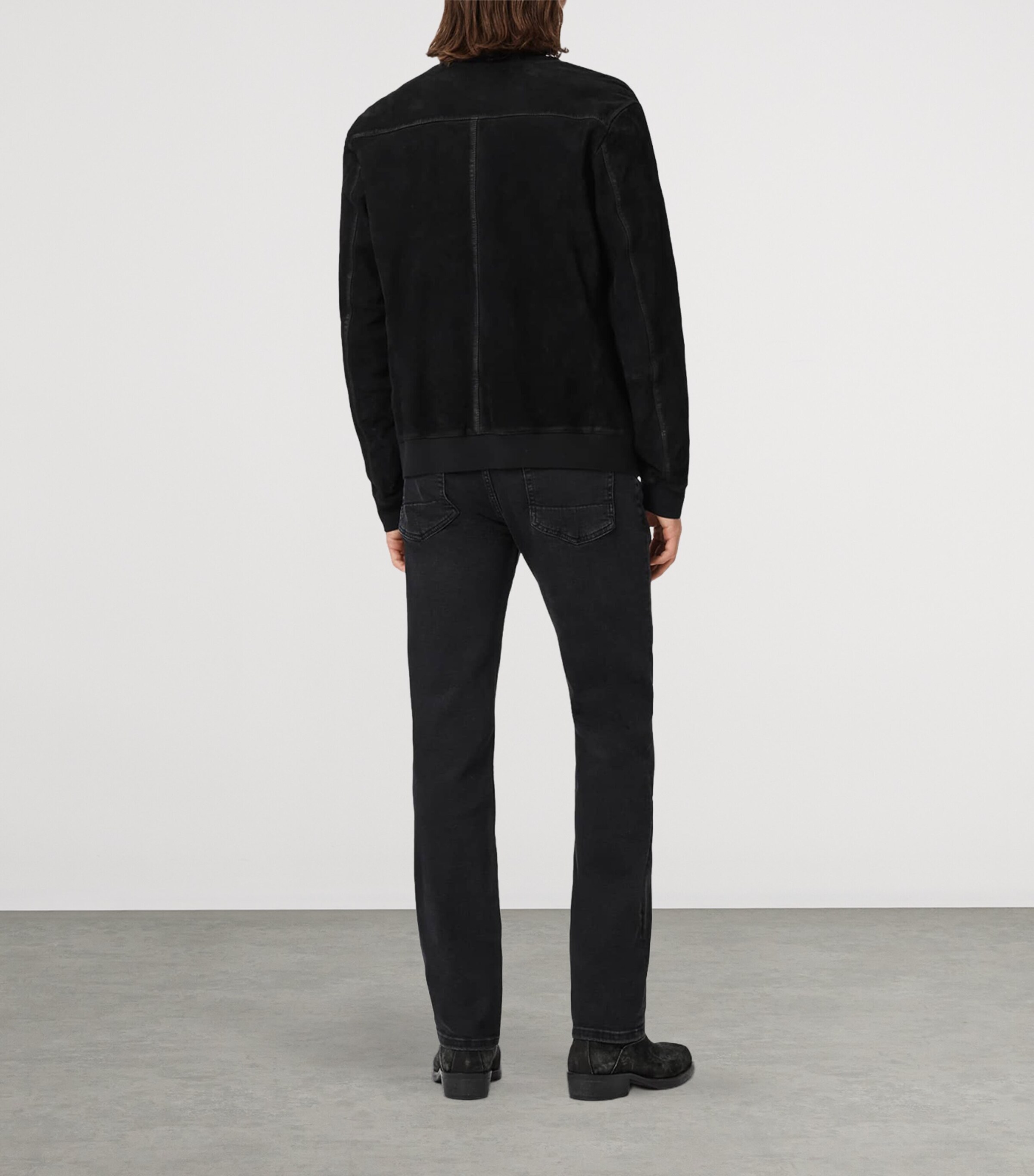 AllSaints Mens Sid Ultra Slim Jeans Washed Black Image 6