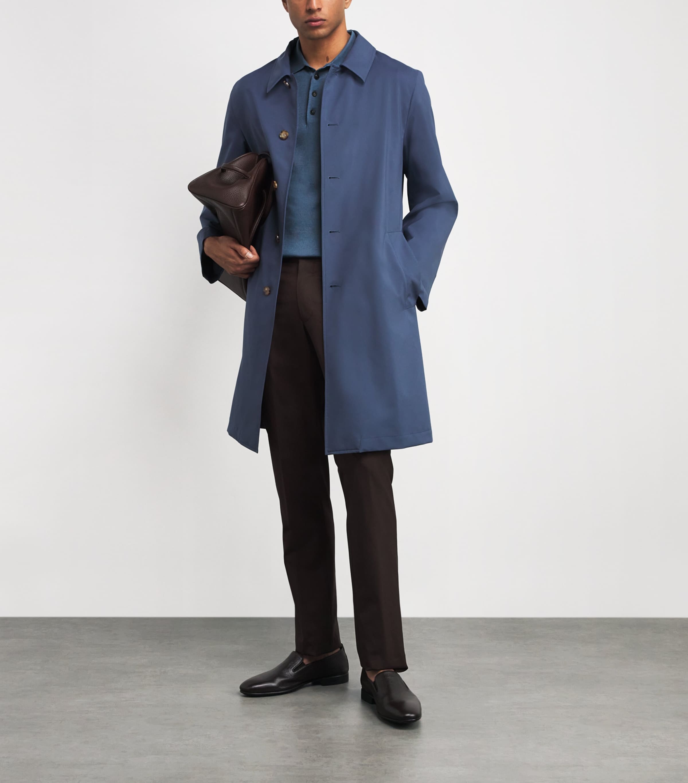 Silk-Cotton Polo Shirt 06 LIGHT BLUE Image 2