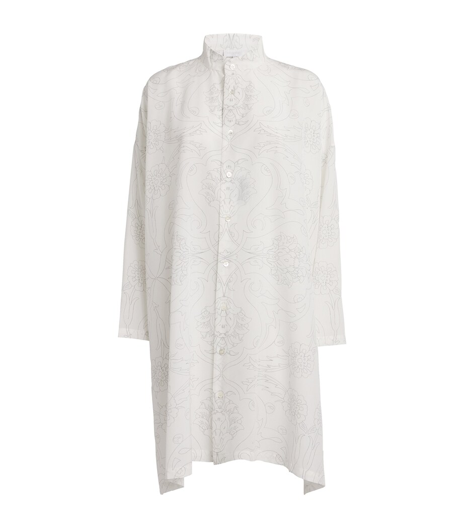 Silk Wide A-Line Shirt PENCIL Image 1