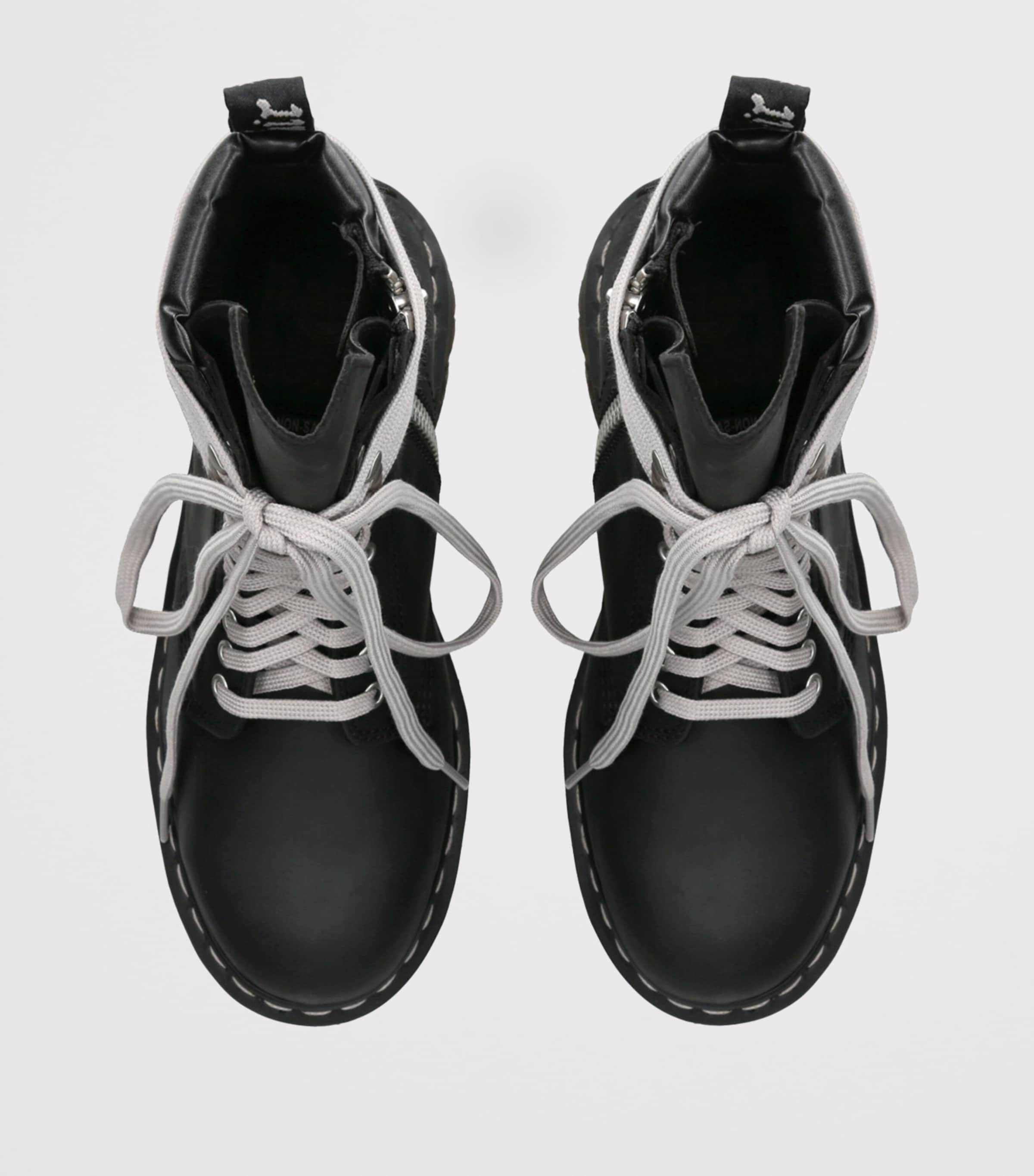 Rick Owens Black x Dr. Martens Quad Sole Steel Toe Boots | Harrods US