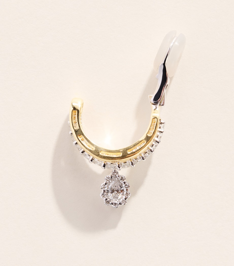 Yeprem Mixed Gold and Diamond Whisper Ear Cuff Image 6