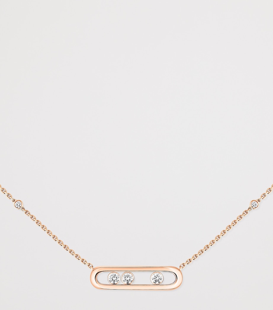 Messika Move Classique Pink Gold and Diamond Necklace (0.14ct) Pink Gold Image 3