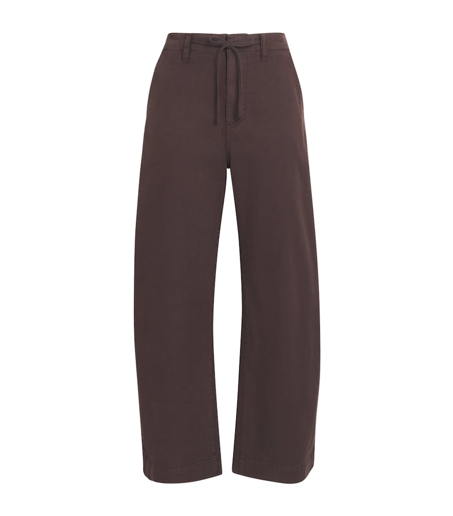 PAIGE Womens Arellia High-Rise Barrel Jeans Rich Chocolate Image 1