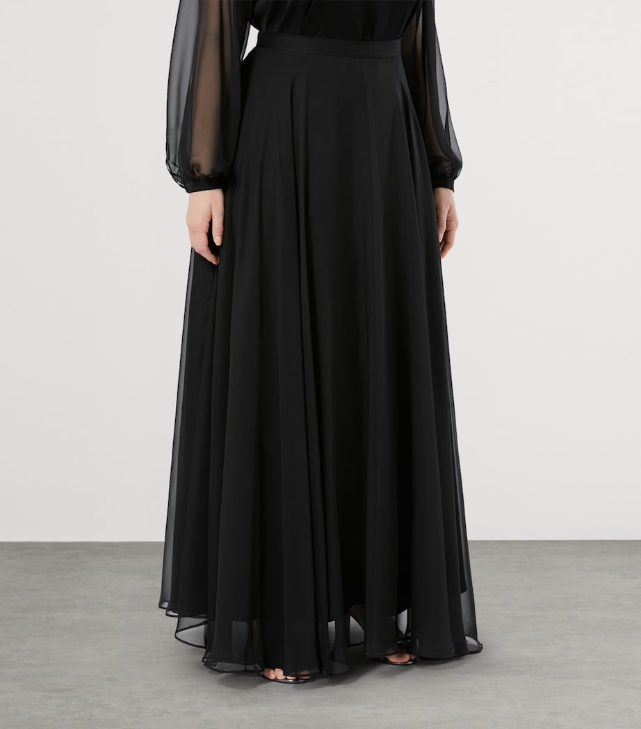 Layered Maxi Skirt BLACK Image 2