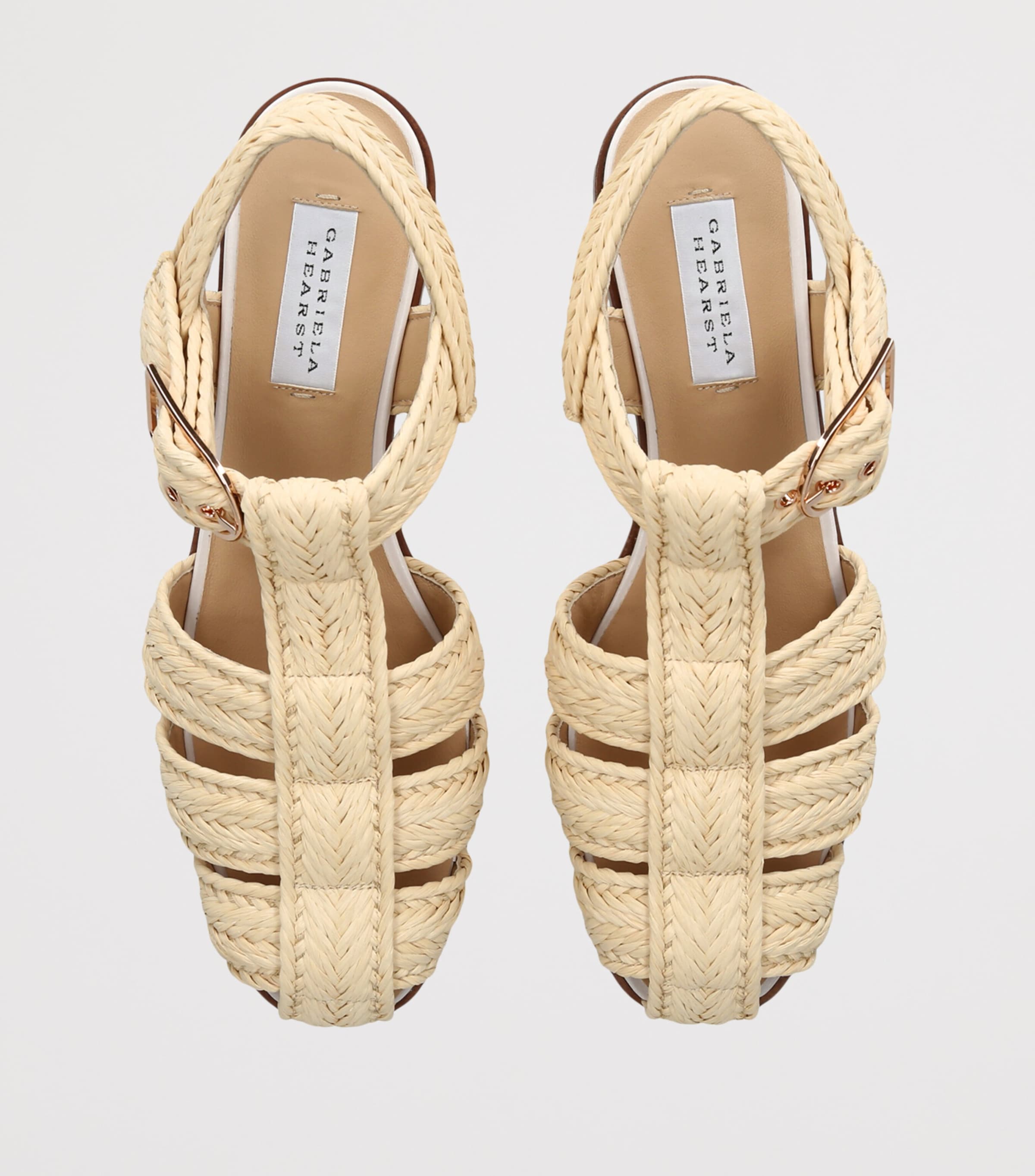 Gabriela Hearst Raffia Lynn Sandals Cream Image 4