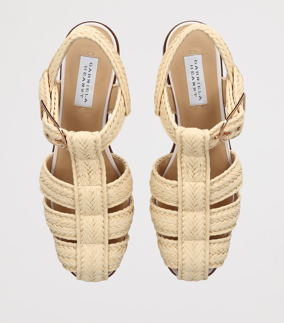 Gabriela Hearst Raffia Lynn Sandals Cream Image 4